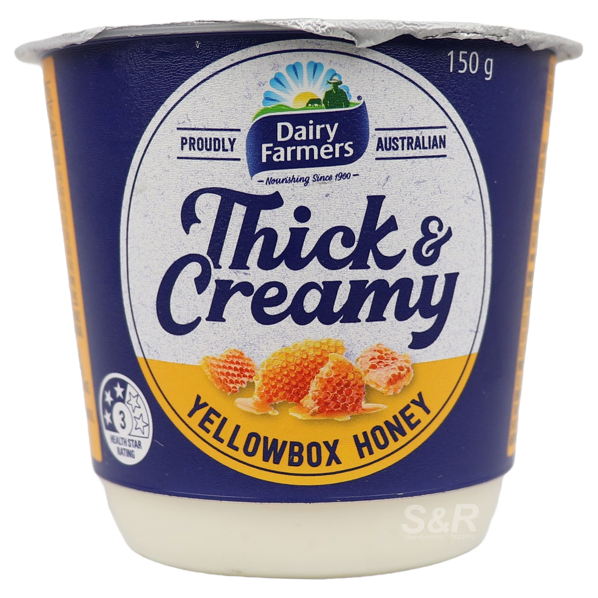Dairy Farmers Thick and Creamy Yellowbox Honey Yoghurt 150g Dairy Farmers Thick and Creamy Yellowbox Honey Yoghurt 150g